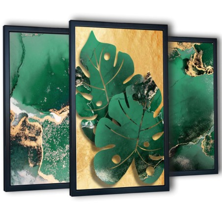 Obrazy do salonu sypialni marmur zielony