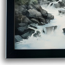 Obrazy do salonu tryptyk Góry we mgle